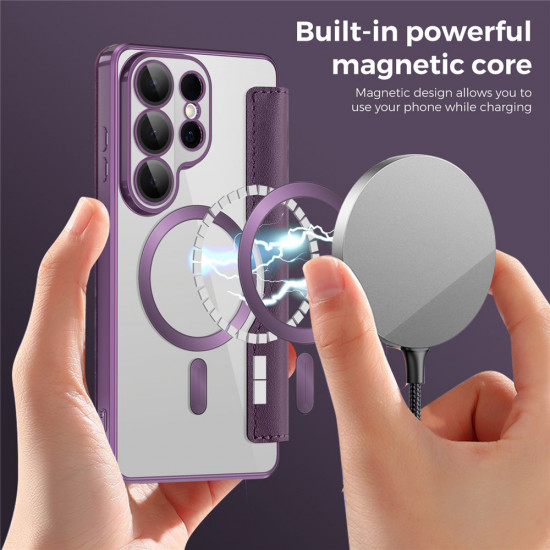 Techsuit SmartMag Book Case Samsung Galaxy S26 Ultra Purple