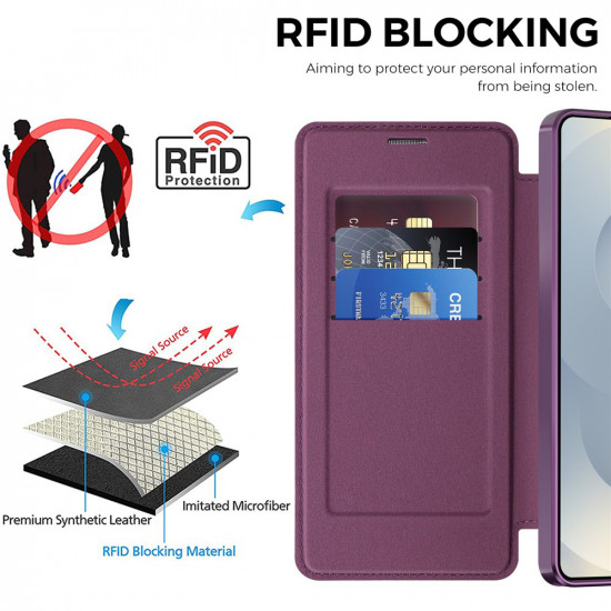 Techsuit SmartMag Book Case Samsung Galaxy S26 Ultra Purple