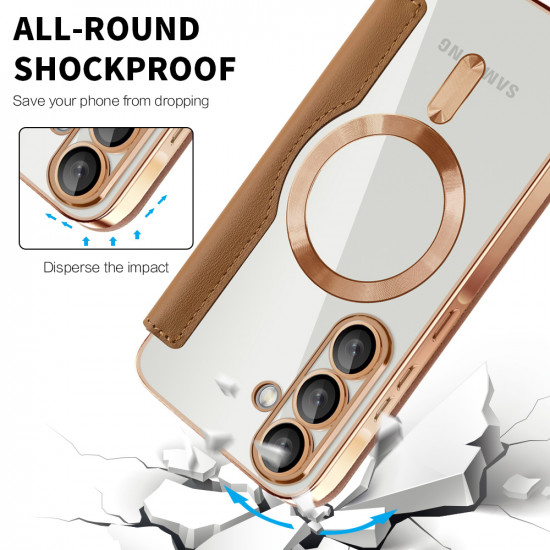 Techsuit SmartMag Book Case Samsung Galaxy A57 5G Brown