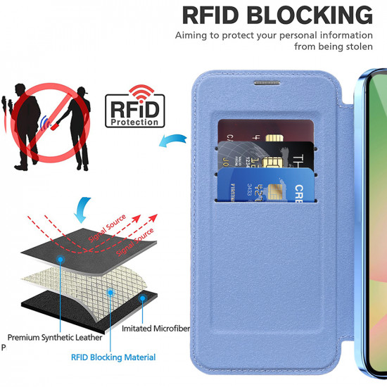 Techsuit SmartMag Book Case Samsung Galaxy A37 5G Light Blue