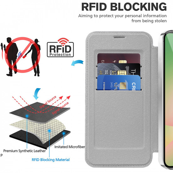 Techsuit SmartMag Book Case Samsung Galaxy A57 5G Gray