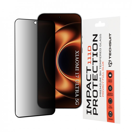 Techsuit 111D Privacy Full Glue Xiaomi 17 Ultra Black Techsuit 111D Privacy Full Glue Xiaomi 17 Ultra Black