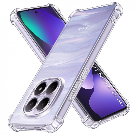 Techsuit Shockproof Clear Silicone Xiaomi Redmi Note 15 5G / Note 15 4G / Poco M8 5G Clear Techsuit Shockproof Clear Silicone Xiaomi Redmi Note 15 5G / Note 15 4G / Poco M8 5G Clear