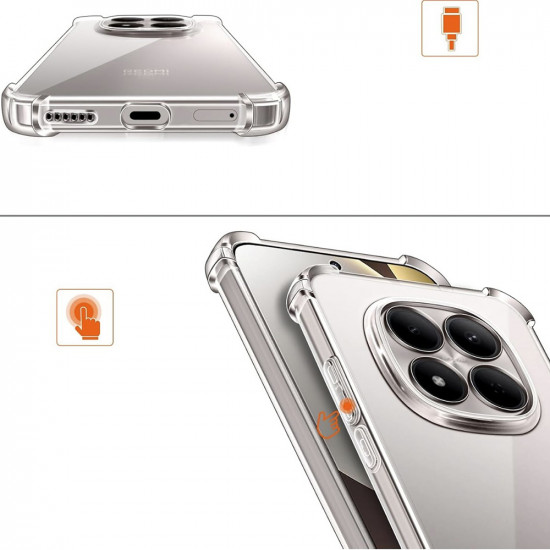 Techsuit Shockproof Clear Silicone Xiaomi Redmi Note 15 5G / Note 15 4G / Poco M8 5G Clear Techsuit Shockproof Clear Silicone Xiaomi Redmi Note 15 5G / Note 15 4G / Poco M8 5G Clear