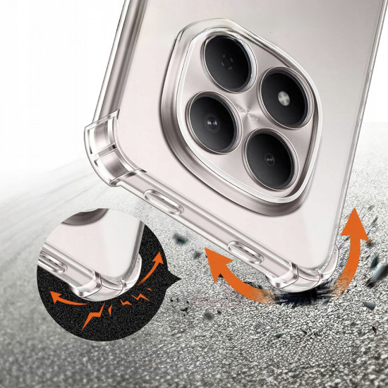 Techsuit Shockproof Clear Silicone Xiaomi Redmi Note 15 Pro 5G Clear