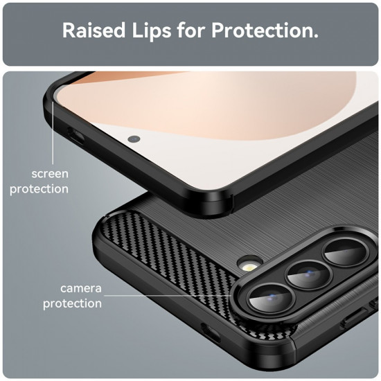 Techsuit Carbon Silicone Samsung Galaxy A57 5G Black