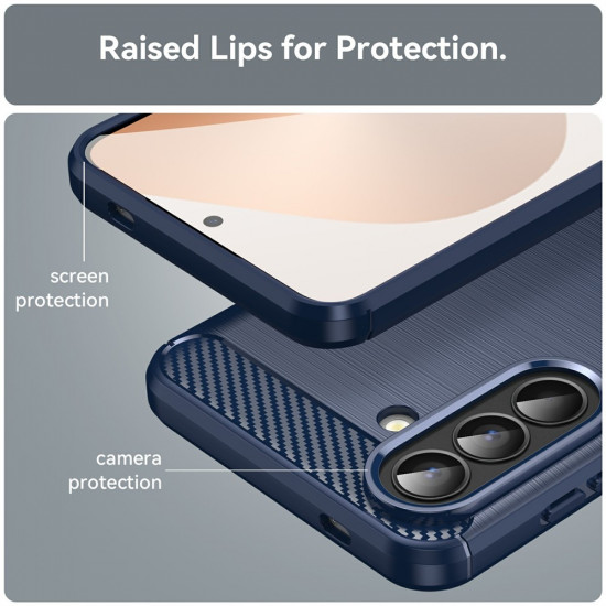 Techsuit Carbon Silicone Samsung Galaxy A57 5G Blue