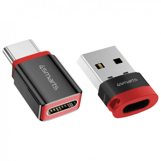 4smarts Data Blocker USB-C to USB-A/USB-C adapter black 2pcs