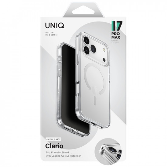 UNIQ Clario Case for iPhone 17 Pro Max Magclick Charging Transparent UNIQ Clario Case for iPhone 17 Pro Max Magclick Charging Transparent