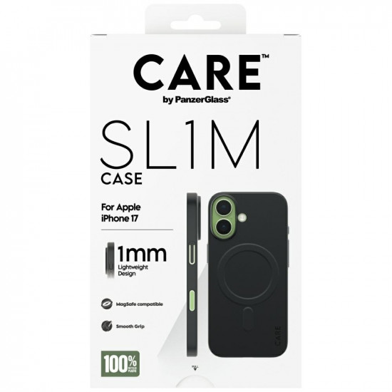 Case CARE by PanzerGlass SL1M MagSafe for iPhone 17 black