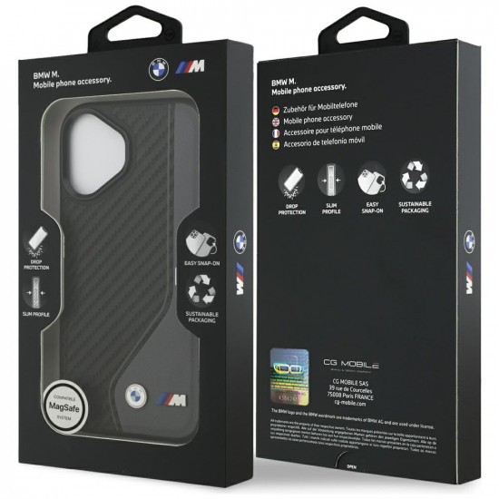 Case BMW M Carbon Logo MagSafe for iPhone 17 anthracite Case BMW M Carbon Logo MagSafe for iPhone 17 anthracite