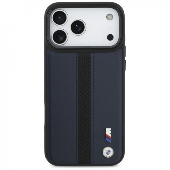 Case BMW M Perforated Stripe Logo MagSafe for iPhone 17 Pro Max navy blue Case BMW M Perforated Stripe Logo MagSafe for iPhone 17 Pro Max navy blue