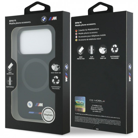 BMW M Silicon Logo MagSafe Case for iPhone 17 Pro Black