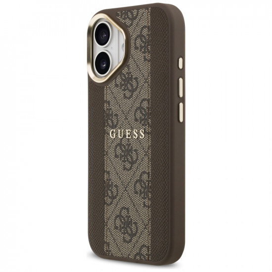 Case Guess 4G Stripe MagSafe for iPhone 17 brown