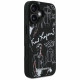 Case Karl Lagerfeld Grained Pattern &amp; Logo MagSafe for iPhone 16 black