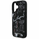 Case Karl Lagerfeld Grained Pattern &amp; Logo MagSafe for iPhone 16 black