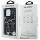 Case Karl Lagerfeld Grained Pattern &amp; Logo MagSafe for iPhone 16 Pro Max black