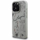 Case Karl Lagerfeld Grained Pattern &amp; Logo MagSafe for iPhone 16 Pro Max gray