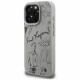 Case Karl Lagerfeld Grained Pattern &amp; Logo MagSafe for iPhone 16 Pro gray
