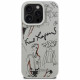 Case Karl Lagerfeld Grained Pattern &amp; Logo MagSafe for iPhone 16 Pro gray