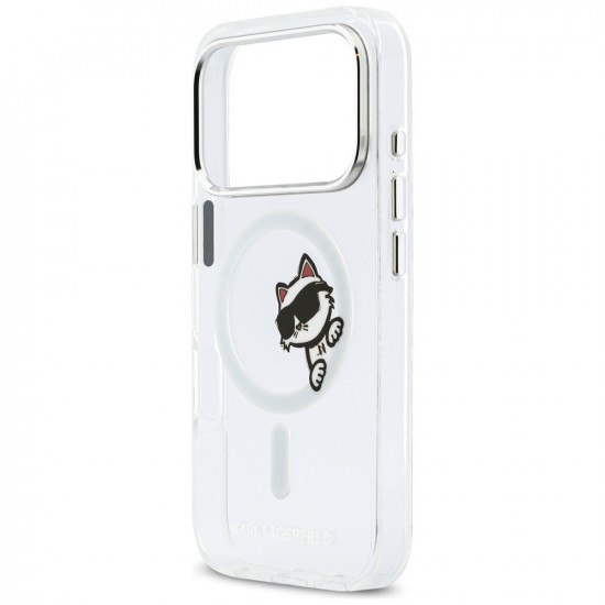 Case Karl Lagerfeld IML Peekaboo MagSafe for iPhone 17 Pro transparent