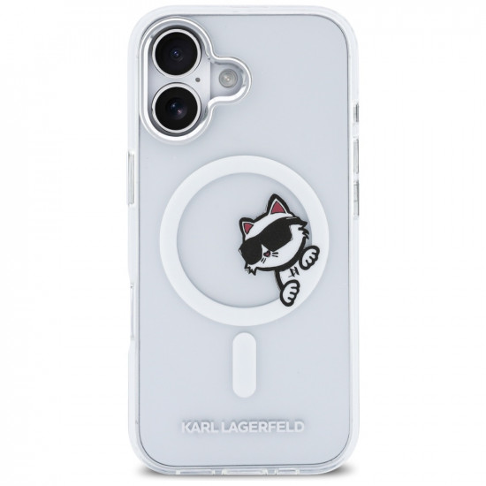 Case Karl Lagerfeld IML Peekaboo MagSafe for iPhone 17 transparent