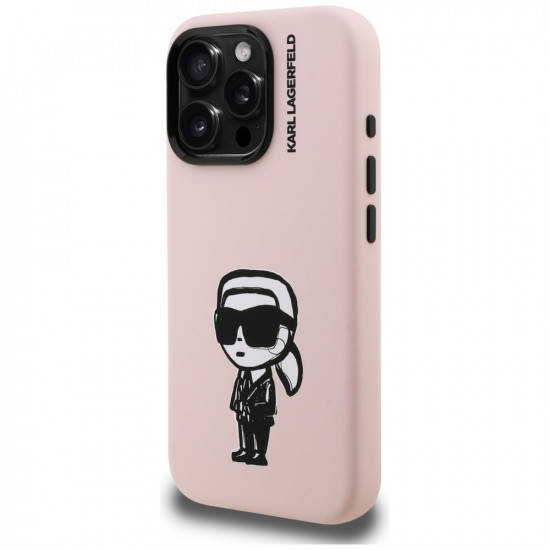 Case Karl Lagerfeld Silicone Karl Sketch MagSafe for iPhone 16 Pro Max pink Case Karl Lagerfeld Silicone Karl Sketch MagSafe for iPhone 16 Pro Max pink