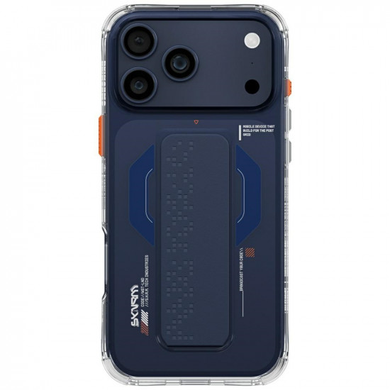 Case Skinarma Haxa for iPhone 17 Pro Max Magnetic Charging + Grip Stand blue