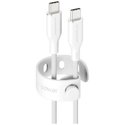 Cable empower by PanzerGlass Racing 240W USB-C to USB-C 2m silver-white