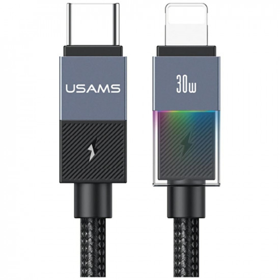 Cable USAMS SJ776 PD 30W USB-C/Lightning 1.2m tarnish Cable USAMS SJ776 PD 30W USB-C/Lightning 1.2m tarnish