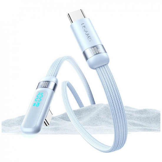 Cable USAMS US-SJ653 PD 100W USB-C/USB-C blue Cable USAMS US-SJ653 PD 100W USB-C/USB-C blue