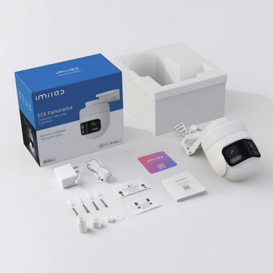 Imilab EC6 Panorama Outdoor 3.5K WiFi Plug-in Spotlight Camera white