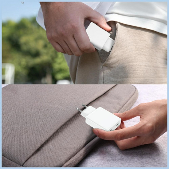 Wall charger 4smarts FlatPlug Slim Dual 30W GaN 2xUSB-C white Wall charger 4smarts FlatPlug Slim Dual 30W GaN 2xUSB-C white