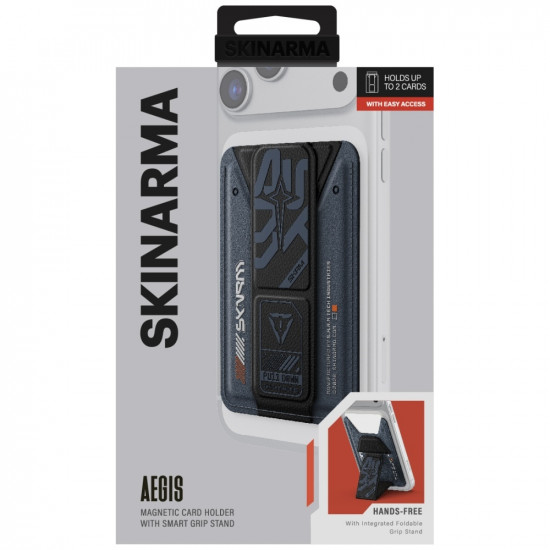 Wallet Skinarma Kado Aegis Magnetic Cardholder Grip Stand navy