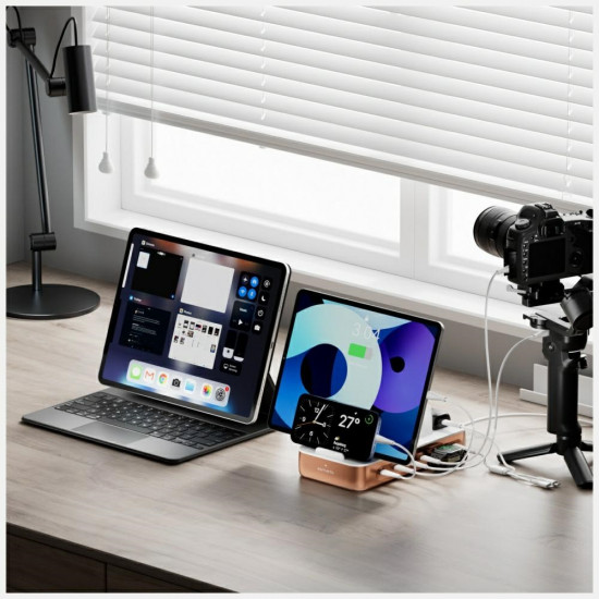 Charging station 4smarts Team 100W with cable set copper