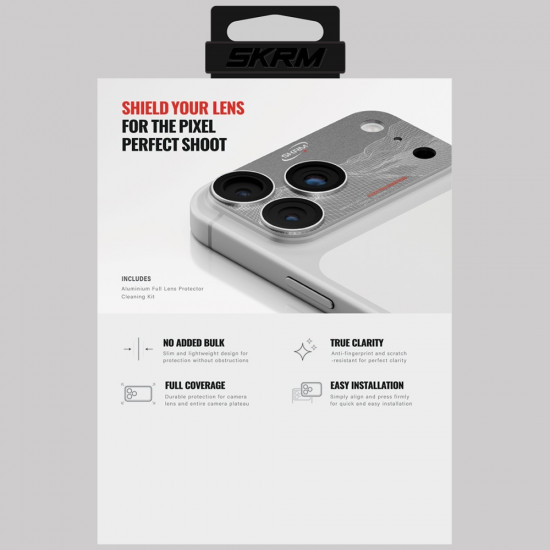 Camera Lens Glass Skinarma Sonix Full Aluminum for iPhone 17 Pro Max silver