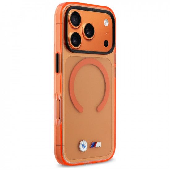 BMW M IML Metal Logos MagSafe Case for iPhone 17 Pro Max Orange