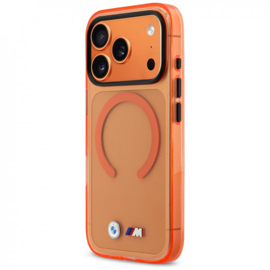 BMW M IML Metal Logos MagSafe Case for iPhone 17 Pro Orange