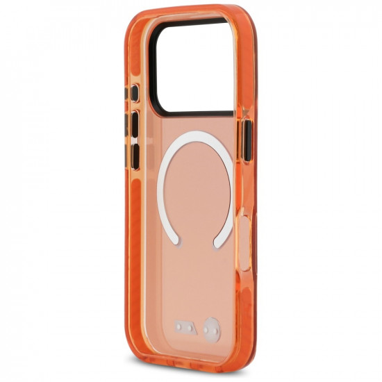 BMW M IML Shockproof Metal Logos MagSafe Case for iPhone 17 Pro Max Orange