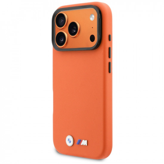 Case BMW M Metal Logo MagSafe for iPhone 17 Pro Max orange Case BMW M Metal Logo MagSafe for iPhone 17 Pro Max orange