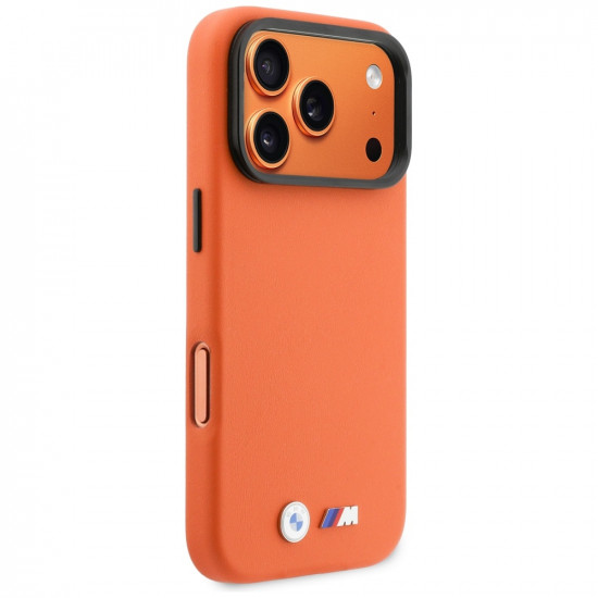 Case BMW M Metal Logo MagSafe for iPhone 17 Pro Max orange Case BMW M Metal Logo MagSafe for iPhone 17 Pro Max orange