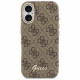 Case Guess 4G Script MagSafe for iPhone 17 brown