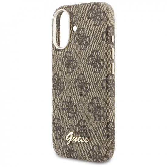 Case Guess 4G Script MagSafe for iPhone 17 brown