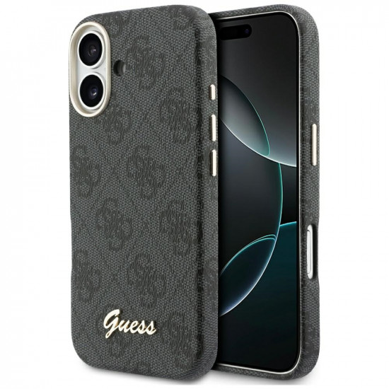 Case Guess 4G Script MagSafe for iPhone 17 black Case Guess 4G Script MagSafe for iPhone 17 black