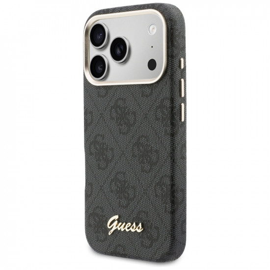 Case Guess 4G Script MagSafe for iPhone 17 Pro Max black