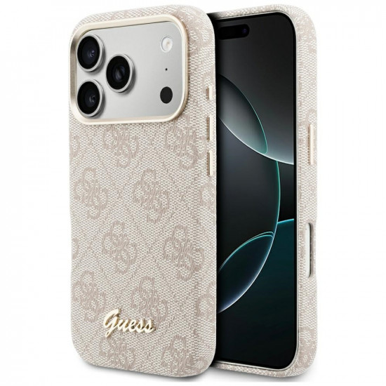 Case Guess 4G Script MagSafe for iPhone 17 Pro Max pink Case Guess 4G Script MagSafe for iPhone 17 Pro Max pink