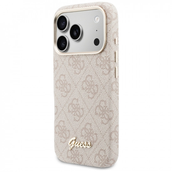 Case Guess 4G Script MagSafe for iPhone 17 Pro Max pink Case Guess 4G Script MagSafe for iPhone 17 Pro Max pink