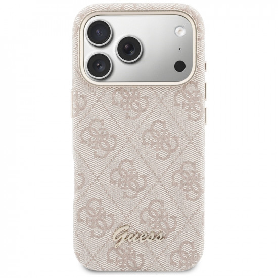 Case Guess 4G Script MagSafe for iPhone 17 Pro Max pink Case Guess 4G Script MagSafe for iPhone 17 Pro Max pink