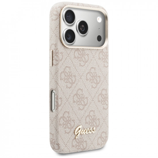 Case Guess 4G Script MagSafe for iPhone 17 Pro Max pink Case Guess 4G Script MagSafe for iPhone 17 Pro Max pink