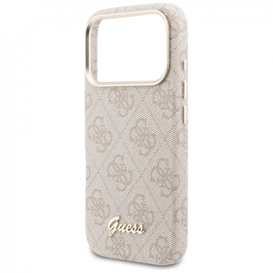 Case Guess 4G Script MagSafe for iPhone 17 Pro pink Case Guess 4G Script MagSafe for iPhone 17 Pro pink